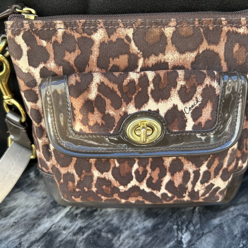 Coach Park Ocelot Print Swingpack Crossbody Bag - Picture 3 of 16